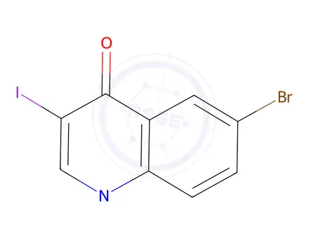 Chemical structure of 6-Bromo-3-iodo-1-methylquinolin-4(1H)-one