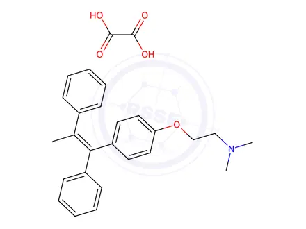 Chemical structure of Tamoxifen EP Impurity D Oxalate (Mixture of Z and E Isomers)