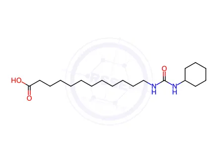 Chemical structure of 12-(Cyclohexylcarbamoylamino)dodecanoic acid