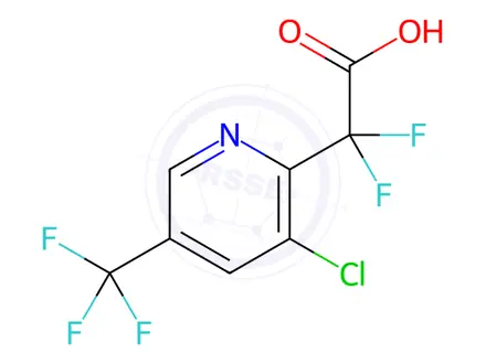 Chemical structure of 2-(3-chloro-5-(trifluoromethyl)pyridin-2-yl)-2,2-difluoroacetic acid