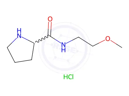 Chemical structure of N-(2-Methoxyethyl)-2-pyrrolidinecarboxamidehydrochloride