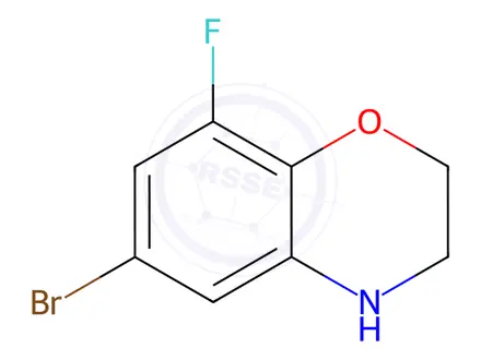 Chemical structure of 6-Bromo-8-fluoro-3,4-dihydro-2H-1,4-benzoxazine