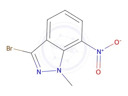 Chemical structure of 3-Bromo-1-methyl-7-nitro-1H-indazole