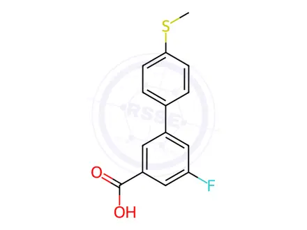 Chemical structure of 5-Fluoro-3-(4-methylthiophenyl)benzoic acid