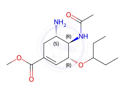 Chemical structure of Oseltamivir EP Impurity E