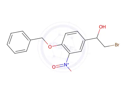 Chemical structure of 1-(4-(Benzyloxy)-3-nitrophenyl)-2-bromoethan-1-ol