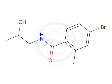 Chemical structure of 4-Bromo-N-(2-hydroxypropyl)-2-methylbenzamide