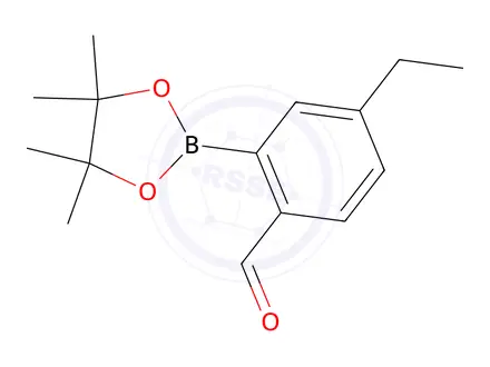 Chemical structure of 4-Ethyl-2-(4,4,5,5-tetramethyl-1,3,2-dioxaborolan-2-yl)benzaldehyde