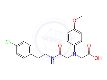 Chemical structure of [(2-{[2-(4-Chlorophenyl)ethyl]amino}-2-oxoethyl)-(4-methoxyphenyl)amino]acetic acid