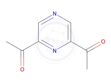 Chemical structure of Ethanone, 1,1-(2,6-pyrazinediyl)bis-(9CI)