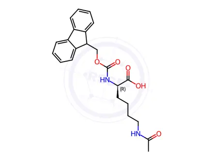 Chemical structure of Fmoc-D-Lys(Ac)-OH