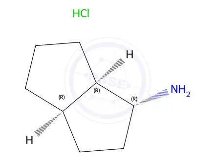 Chemical structure of (1R,3aR,6aR)-Octahydropentalen-1-amine hydrochloride