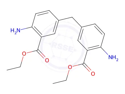 Chemical structure of diethyl 5,5'-methylenedianthranilate