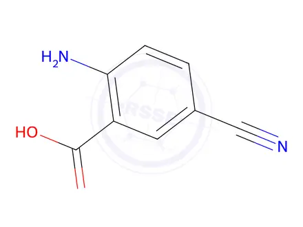 Chemical structure of 2-amino-5-cyanobenzoic acid