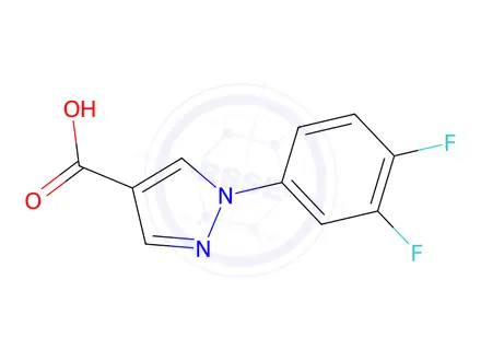 Chemical structure of 1-(3,4-Difluorophenyl)-1H-pyrazole-4-carboxylic acid