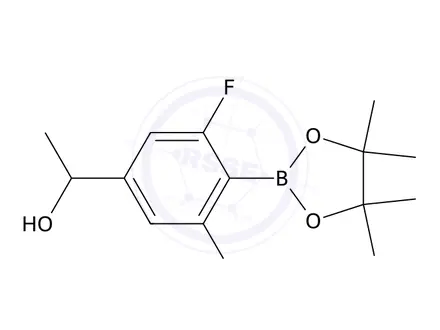 Chemical structure of 1-(3,5-Difluoro-4-(4,4,5,5-tetramethyl-1,3,2-dioxaborolan-2-yl)phenyl)ethanol