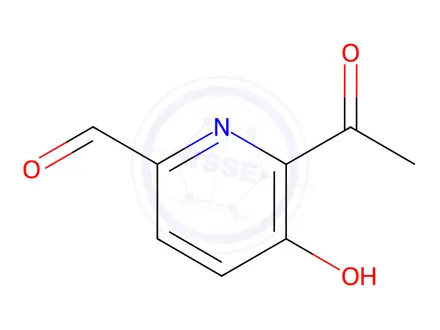 Chemical structure of 6-Acetyl-5-hydroxypicolinaldehyde