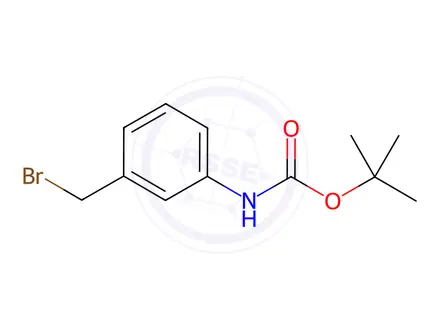 Chemical structure of tert-Butyl 3-(bromomethyl)phenylcarbamate (BSC)