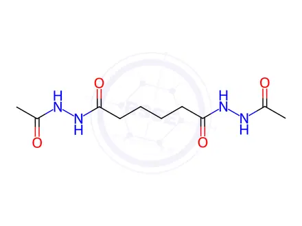Chemical structure of N,N'-diacetyladipohydrazide