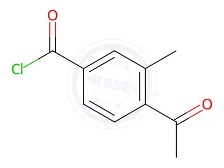 Chemical structure of Benzoyl chloride, 4-acetyl-3-methyl-(9CI)