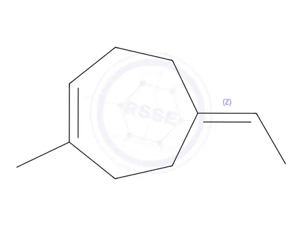 Chemical structure of (5Z)-5-ethylidene-1-methyl-cycloheptene
