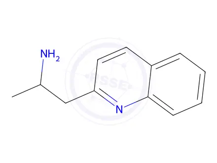 Chemical structure of 1-(Quinolin-2-yl)propan-2-amine