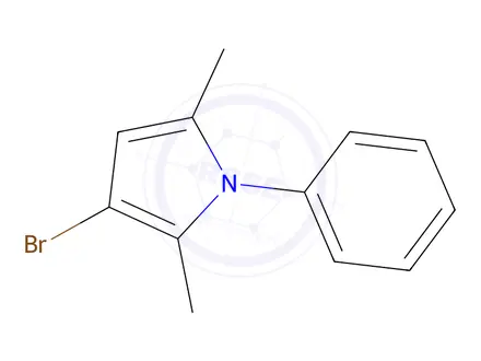 Chemical structure of 3-Bromo-2,5-dimethyl-1-phenyl-1H-pyrrole