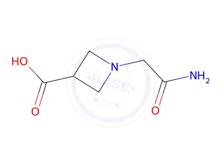 Chemical structure of 1-(carbamoylmethyl)azetidine-3-carboxylic acid