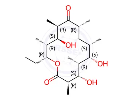 Chemical structure of 6-deoxyerythronolide B