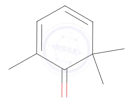 Chemical structure of 2,6,6-trimethylcyclohexa-2,4-dienone