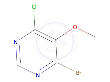Chemical structure of 4-Bromo-6-chloro-5-methoxypyrimidine
