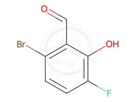 Chemical structure of 6-Bromo-3-fluorosalicylaldehyde