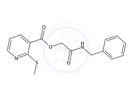 Chemical structure of 2-(Benzylamino)-2-oxoethyl 2-(methylthio)nicotinate