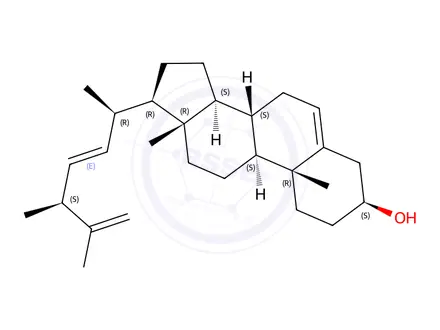 Chemical structure of Ergosta-5,22,25-trien-3-ol