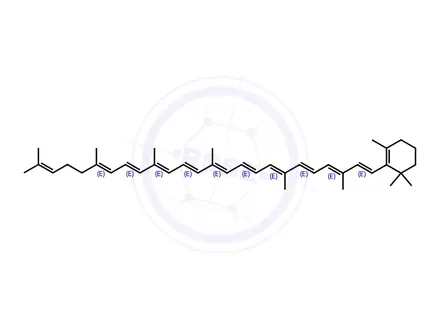 Chemical structure of Carotene Impurity 2 (Carotene EP Impurity B)(γ-Carotene)
