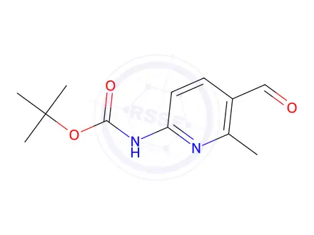 Chemical structure of tert-Butyl (5-formyl-6-methylpyridin-2-yl)carbamate