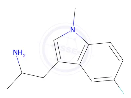Chemical structure of 1-(5-Fluoro-1-methyl-1H-indol-3-yl)propan-2-amine