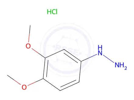 Chemical structure of Hydrazine, (3,4-dimethoxyphenyl)-, hydrochloride