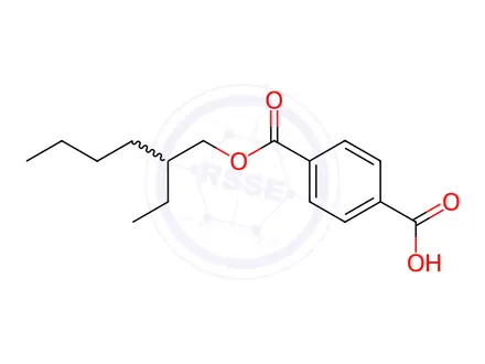 Chemical structure of Mono(2-ethylhexyl) Terephthalate