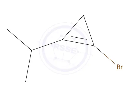Chemical structure of Cyclopropene, 1-bromo-2-(1-methylethyl)-(9CI)