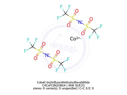 Chemical structure of Cobalt bis(trifluoroMethylsulfonyl)iMide