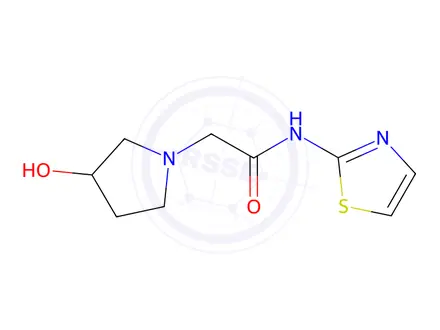 Chemical structure of 2-(3-hydroxypyrrolidin-1-yl)-n-(1,3-thiazol-2-yl)acetamide