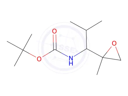 Chemical structure of Tert-butyl (2-methyl-1-(2-methyloxiran-2-yl)propyl)carbamate