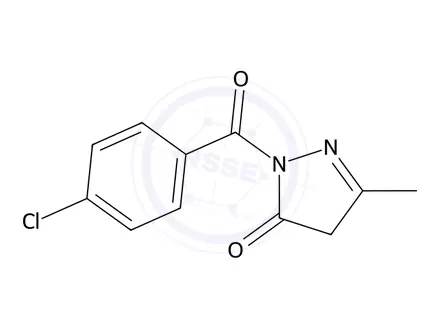 Chemical structure of 1-(4-Chlorobenzoyl)-3-methyl-1H-pyrazol-5(4H)-one
