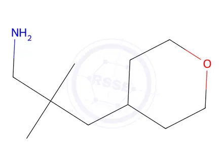 Chemical structure of 2,2-Dimethyl-3-(tetrahydro-2H-pyran-4-yl)propan-1-amine