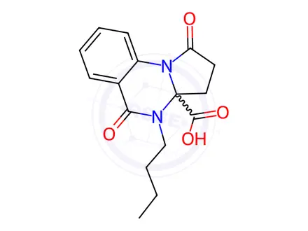 Chemical structure of 4-Butyl-1,5-dioxo-1H,2H,3H,3aH,4H,5H-pyrrolo[1,2-a]quinazoline-3a-carboxylic Acid