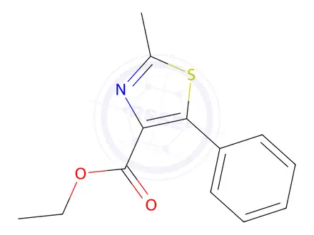 Chemical structure of ethyl 2-methyl-5-phenyl-1,3-thiazole-4-carboxylate hydrochloride