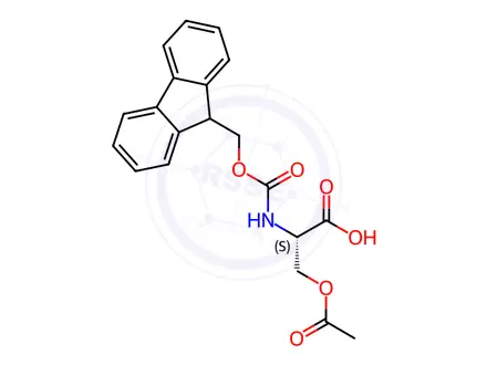 Chemical structure of Fmoc-Ser(Ac)-OH