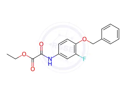 Chemical structure of Acetic acid, 2-[[3-fluoro-4-(phenylMethoxy)phenyl]aMino]-2-oxo-, ethyl ester