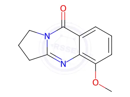 Chemical structure of Pyrrolo[2,1-b]quinazolin-9(1H)-one, 2,3-dihydro-5-methoxy-